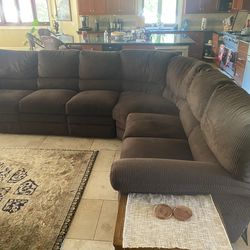 Sectional couch with two recliner seats by Lazy Boy