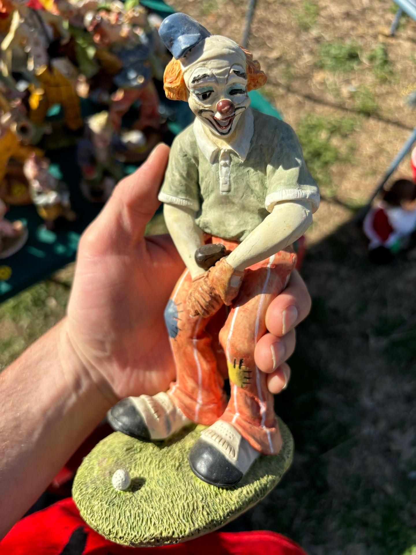 Collectors Clown Playing Golf