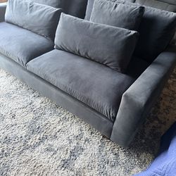 West Elm Midnight blue Couch 82"