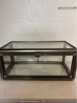 Glass Display Case with Lock