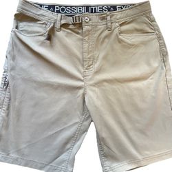 Gerry Venture Shorts Mens 38 Army Green Stretch Hiking Belted 9 Inseam Outdoor