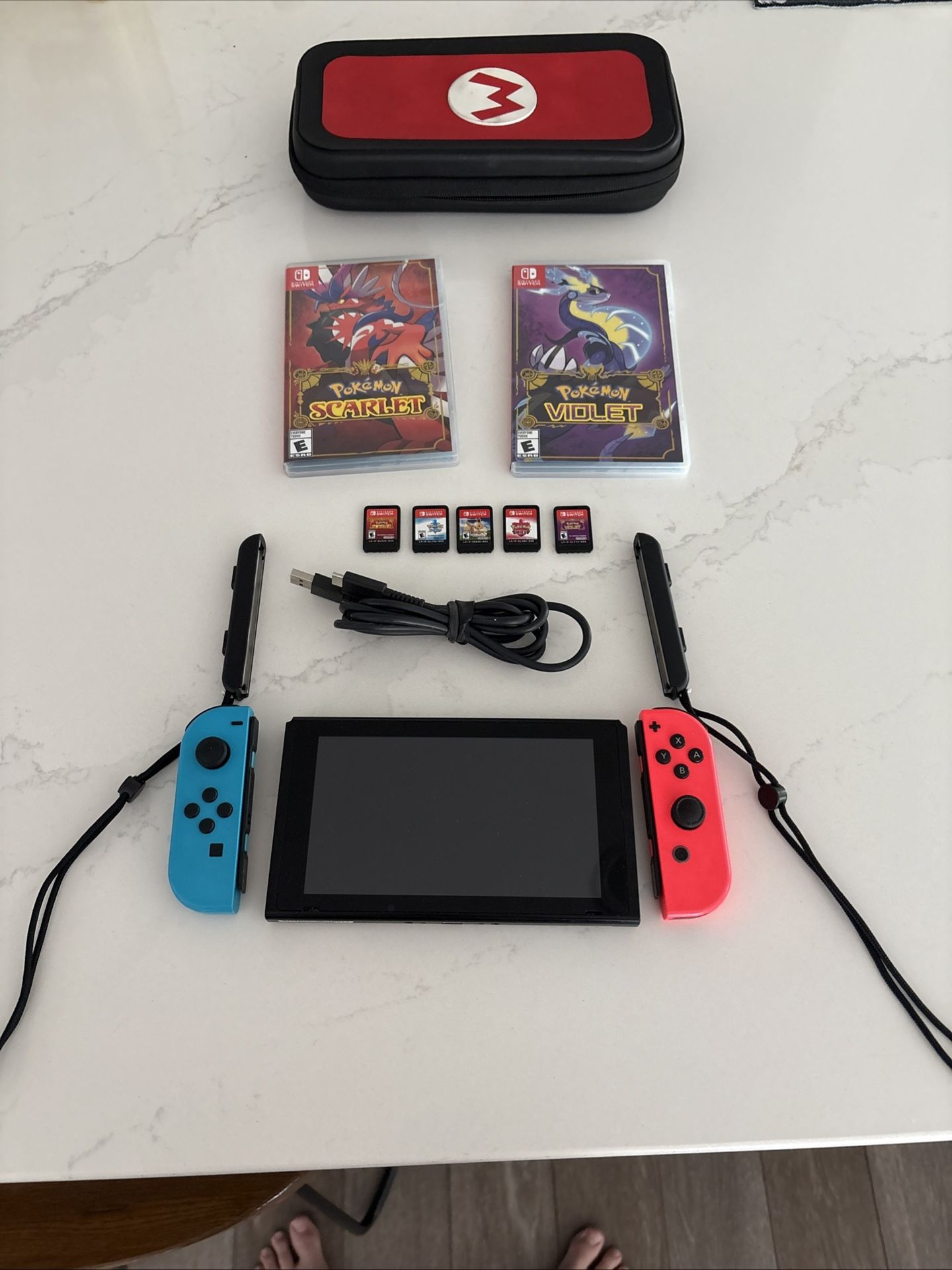 Nintendo Switch With 5 Games