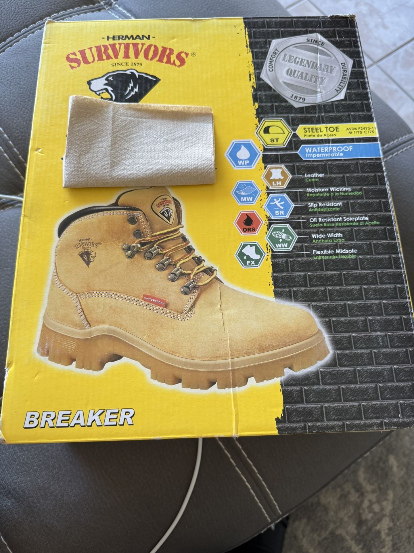 Herman Survivors Men's Steel Toe Construction Work Boot Size 14