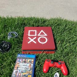 New Red Edition Playstation 4 Slim 2018 1TB 1,000GB with 1 New controller & 1 Game of choose $220!