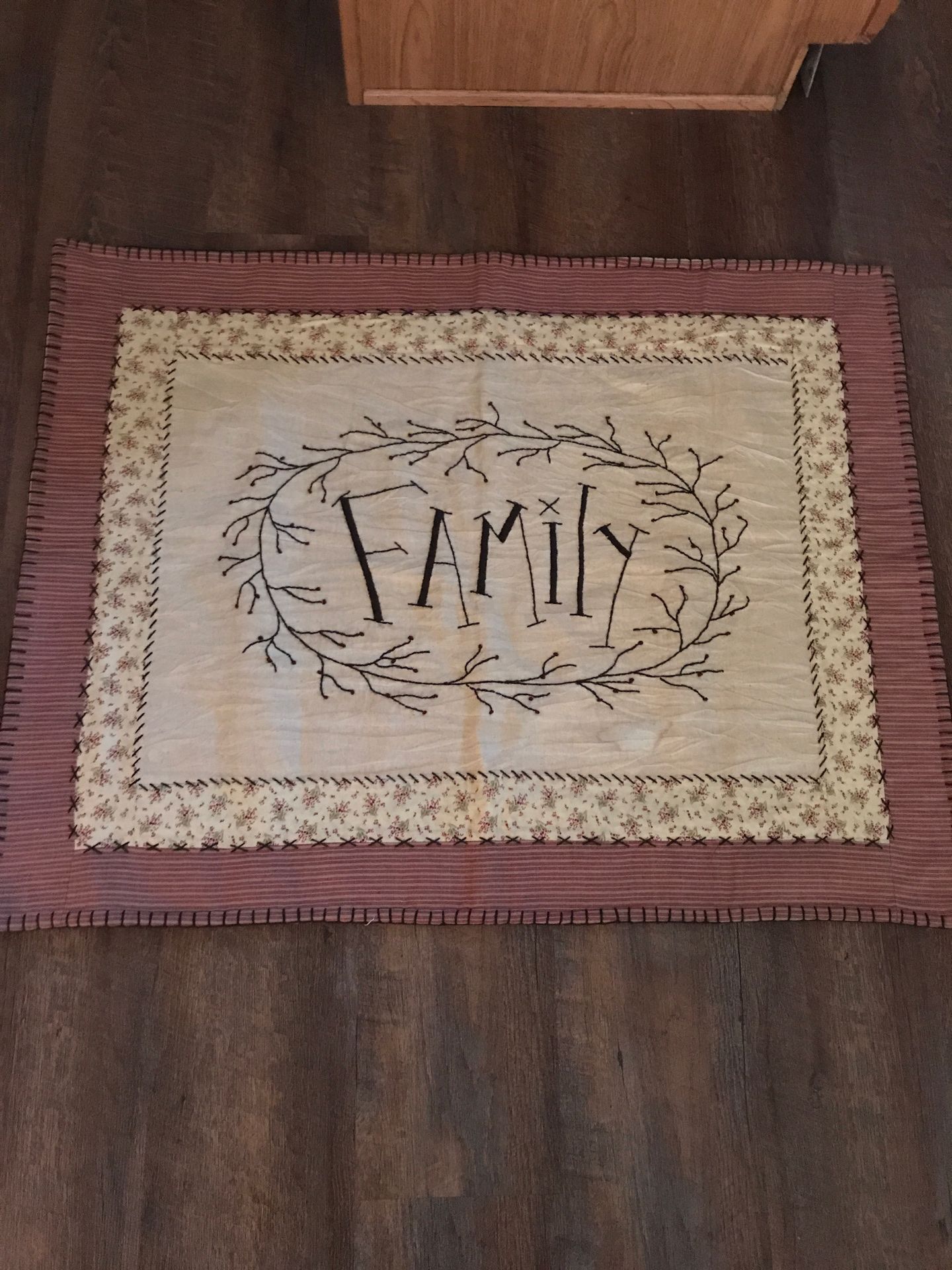 Family Wall Hanging 29 1/2” H X 38” 1/2 W