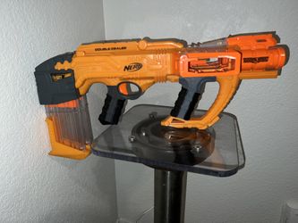 Nerf Doomlands Double Dealer Blaster Foam Dart Gun 2 Ammo Clip Magazines