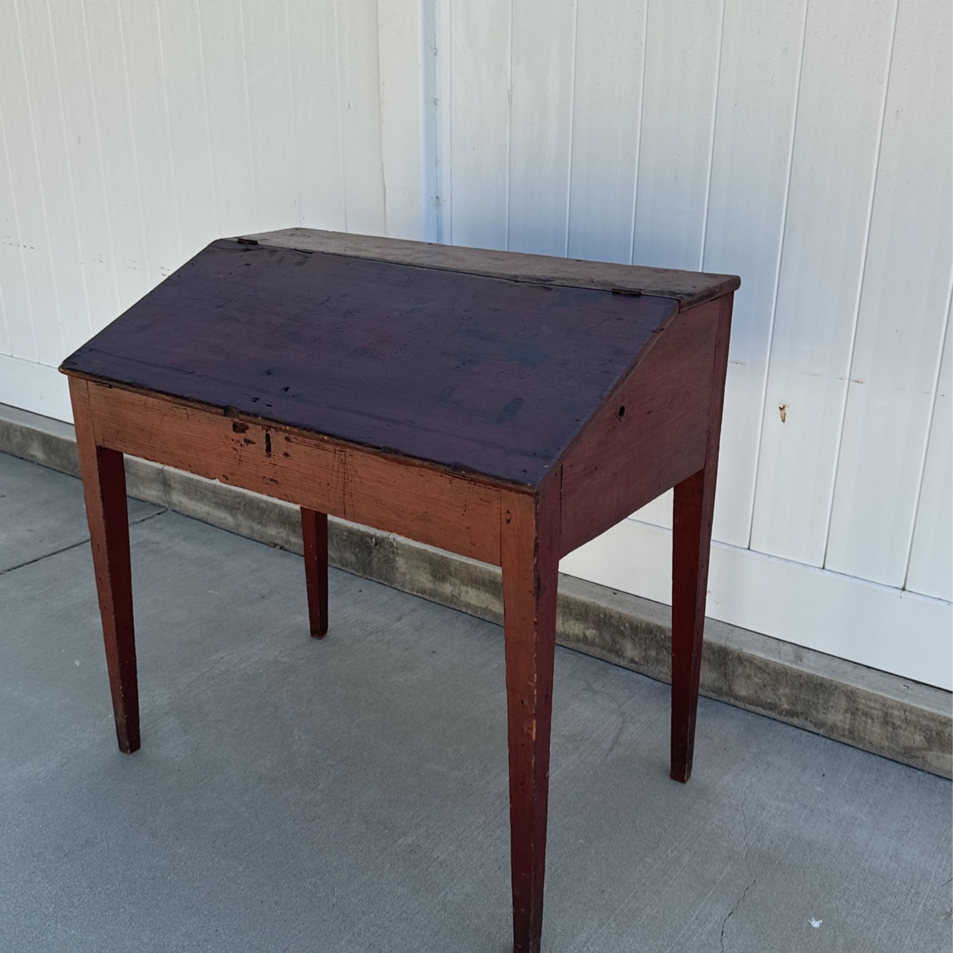 Antique Writing Slope Desk with Document Storage