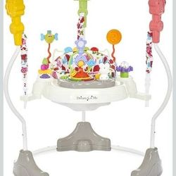 Dream On Me Zany 2-in-1 Baby Activity Center Bouncer in Elephant Print