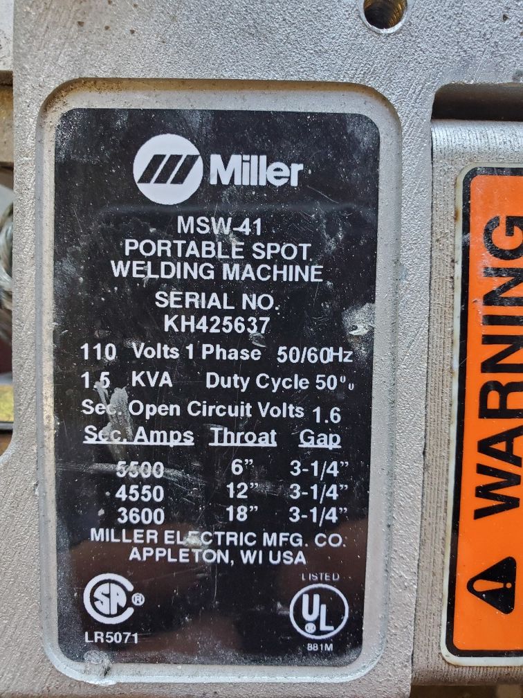 Miller spot welder msw41