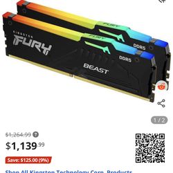 PC RAM: Kingston FURY Beast RGB 64GB DDR5 5600