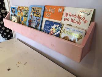 Handmade wood children’s bookshelf