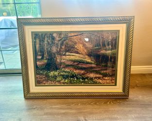 Large Framed Forest Landscape Print