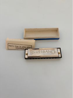authentic "BLUESBAND" HOHNER INTERNATIONAL HARMONICA KEY OF C