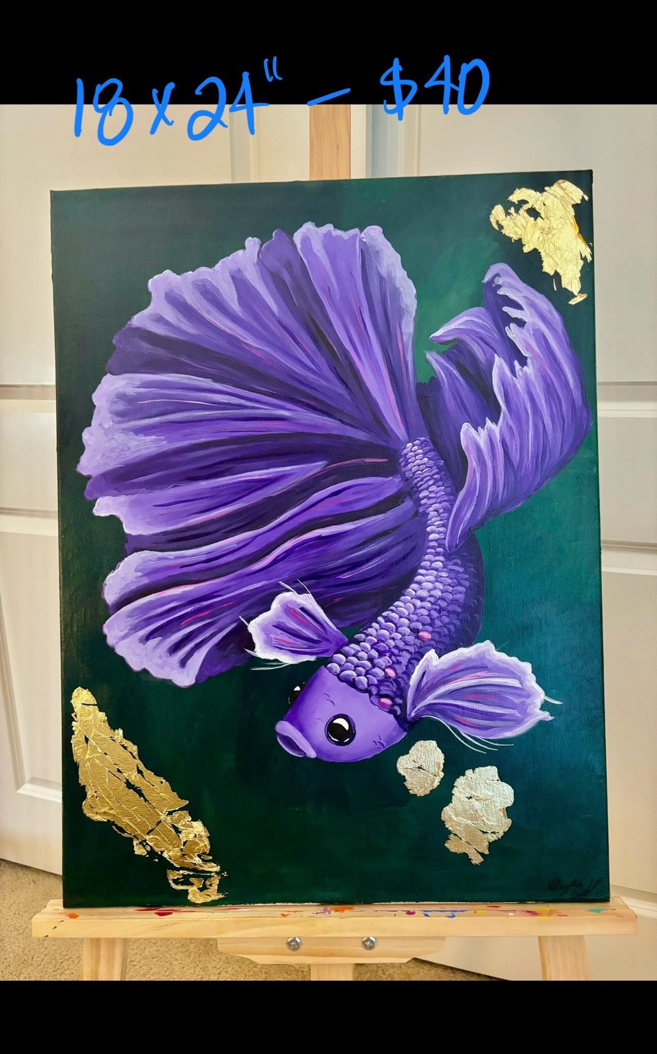 Betta Fish Painting Custom Painting Wall Art