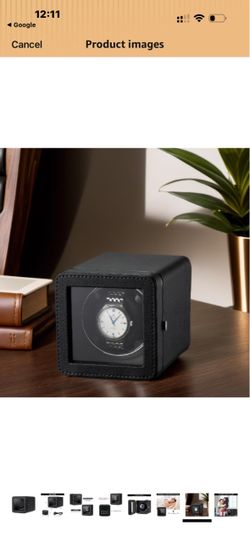 Automatic Watch Winder, Leather Single Watch Winder with Quiet Japanese Motor, 4 Rotation Mode with LED Light Gift