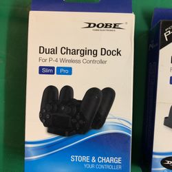 Dual Charging Dock + Dual Remote Controllers 
