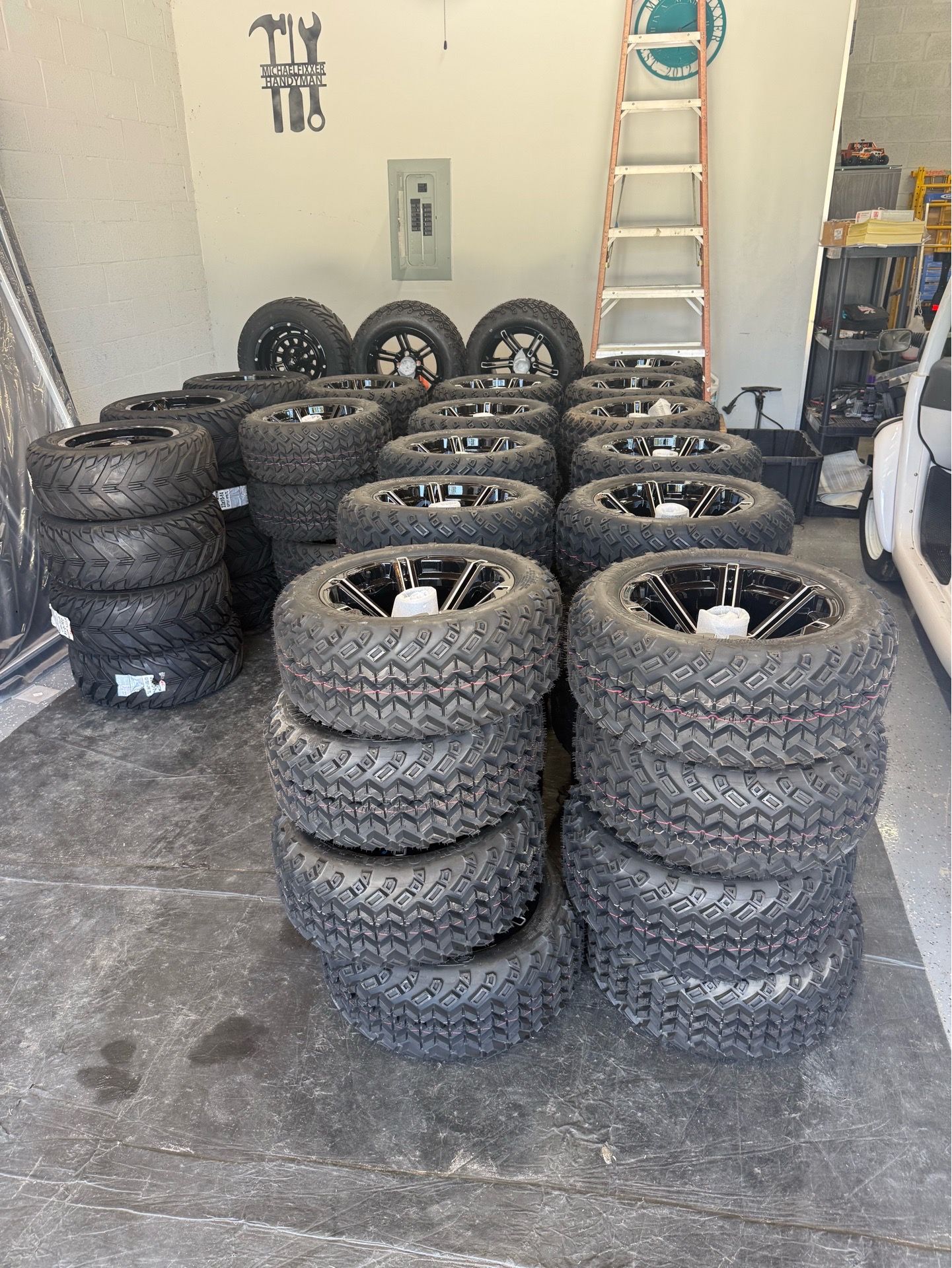 Golf cart rims and tires