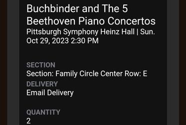 2 Tickets To Symphony