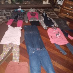 Girls Clothes Lot Size 10/12 All For One Orice 9 Pair Of Pants/jeans 3 Shirts And 2 Jackets