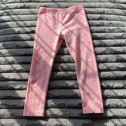 4T Pink Floral Butterfly Leggings 