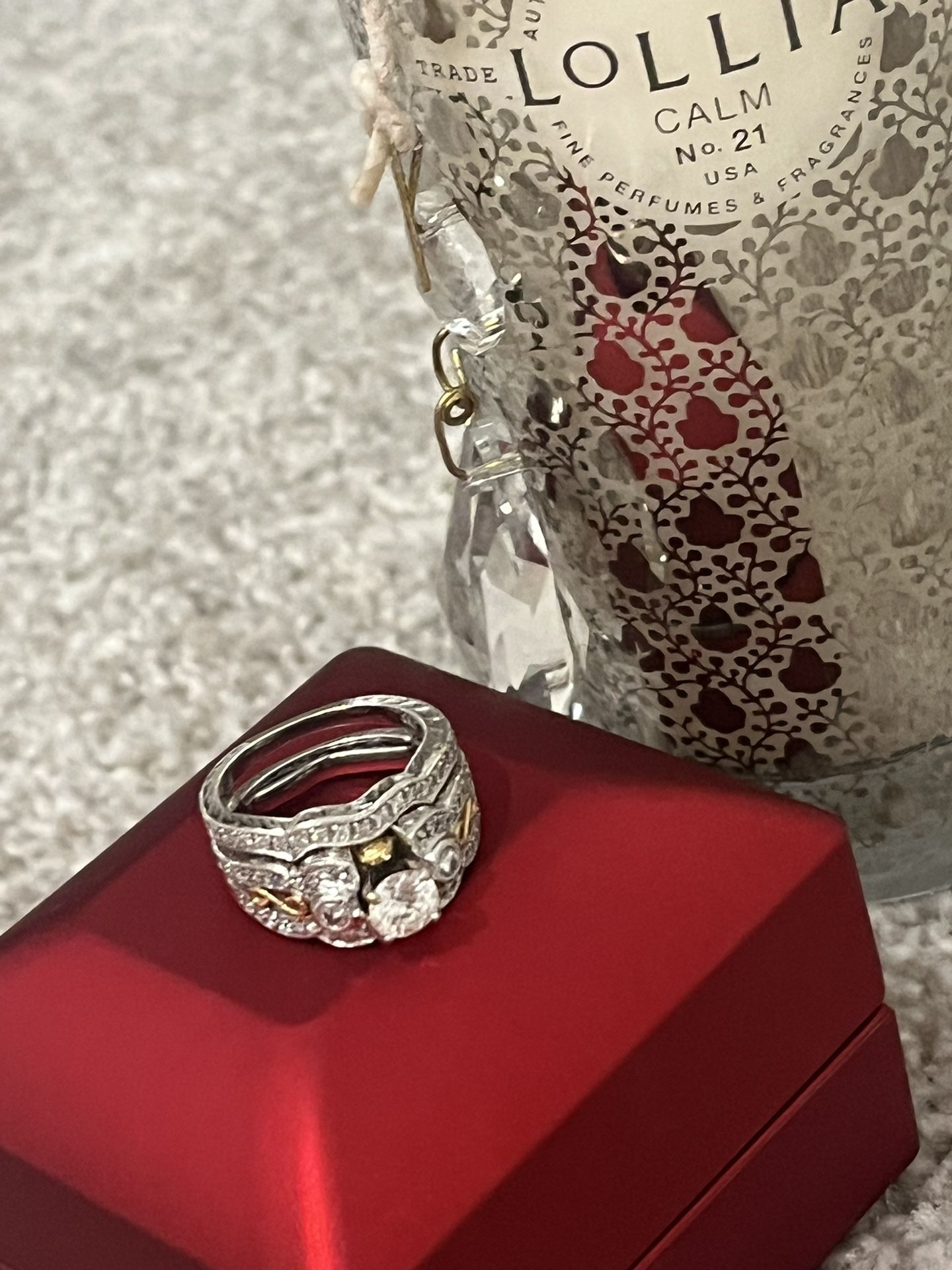Engagement ring set Hers