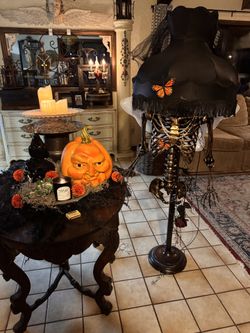 Gothic Victorian style vintage skeleton Floor Lamp 