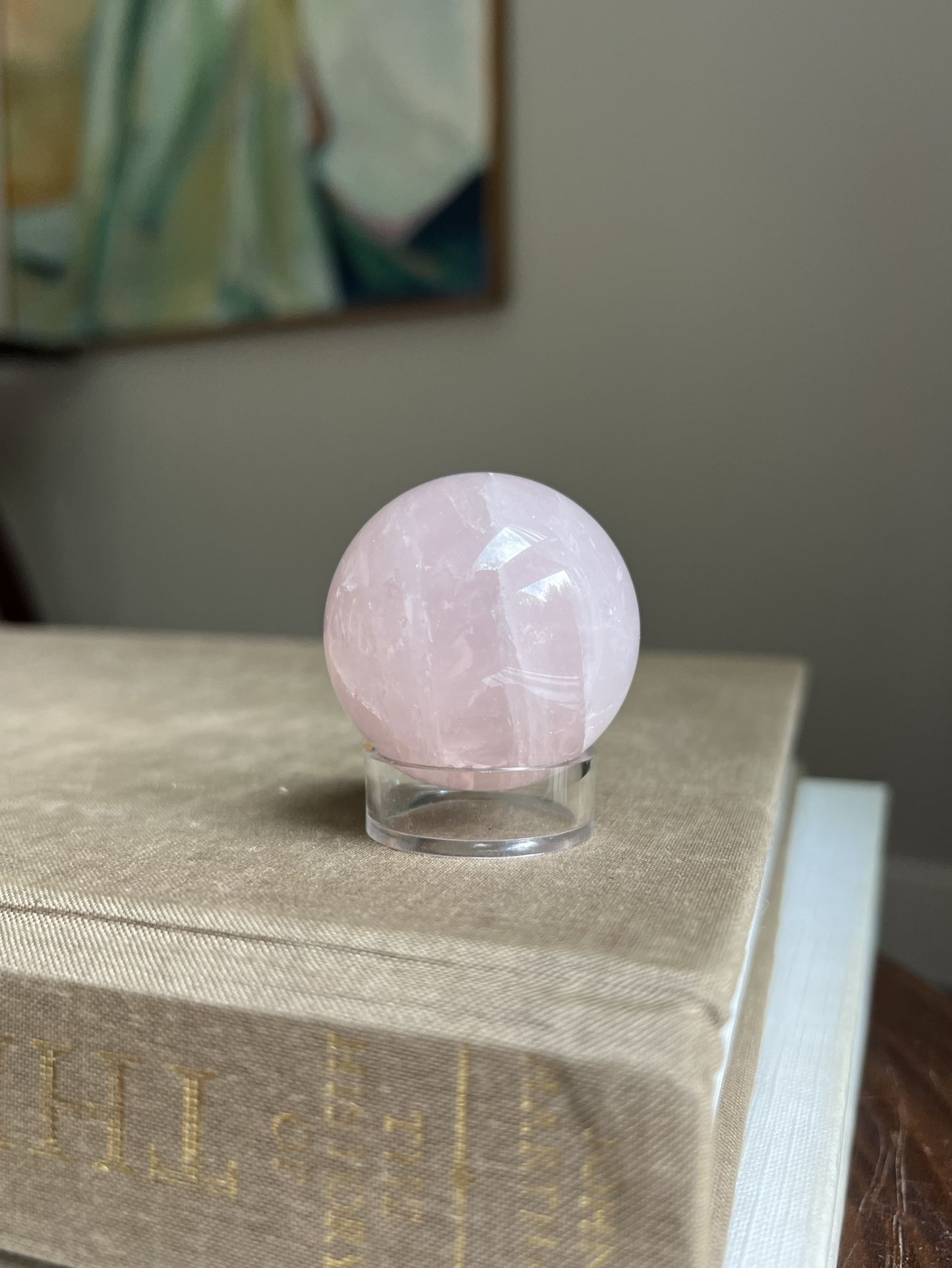 Small Rose Quartz Sphere ( D1 1/2” ) firm on price