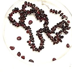 3x5mm Garnet Nugget Beads Strand 16”