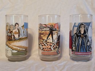 Vintage 1983 Star Wars Return of the Jedi Burger King Glasses – Set of 3