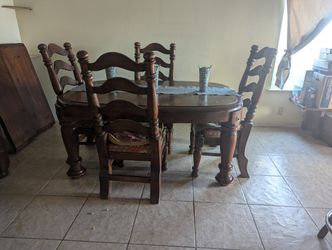 Authentic 80s Dining Set (5.5 - 8.5ft Long X 3.75ft Wide) w/ Optional Matching Hutch