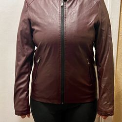  Womens Leather Jacket Like New Xl 