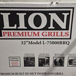 Lion Premium Grills L-75000 – 32" Built-In Outdoor Gas Grill, Stove, Sink, Cabinet(Unopened)