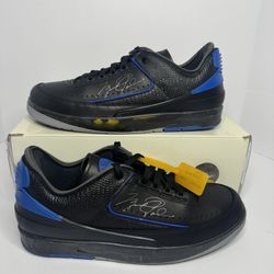 Jordan 2 Low Off-White Black Blue Sz 13M