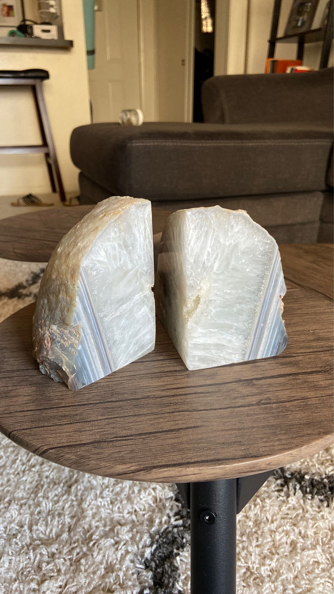 Quartz Crystal Bookends