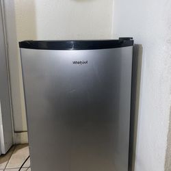 Silver Whirlpool Mini Fridge