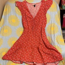 Universal Thread Red Ruched Sundress 