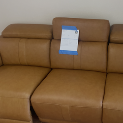 Barely  used  genuine leather  extension sofa