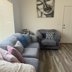 Sofa and Love Seat With Covers