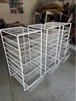 Three Elfa medium tall drawers