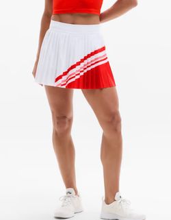 Athleta Match Point High Rise Pleated Colorblock 13 1/2" Skort; Size XL