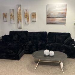 3pc Black Sectional