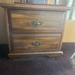 Vintage 2 Drawer Night Stand 