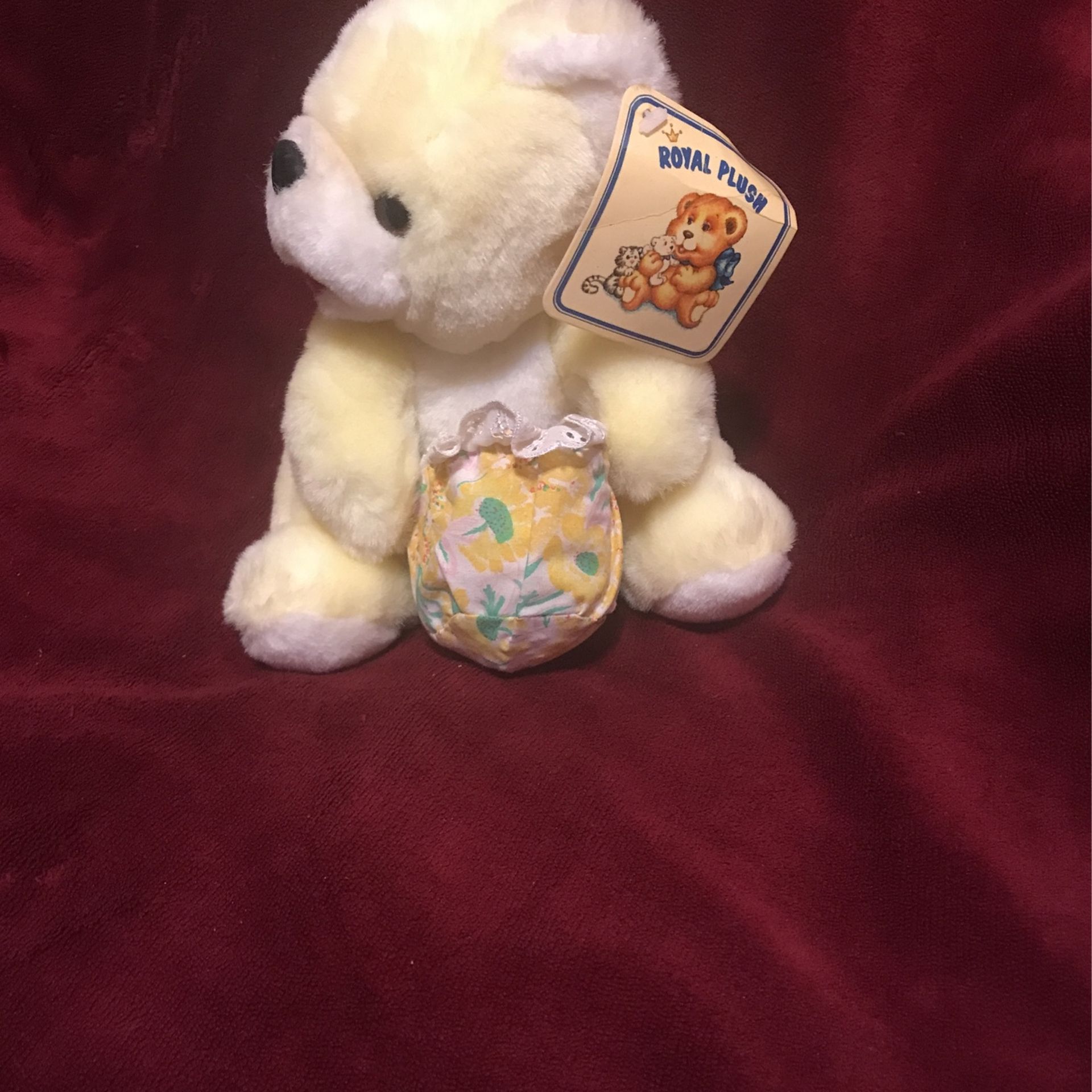 Vintage 1990’s Royal Plush Bear With Basket