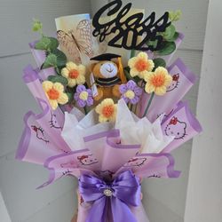 Ramo De Flores De Crochet Para Graduacion