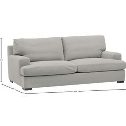 New In Box,  Stone & Beam Lauren Down-Filled Oversized Sofa Couch, 89"W, Pearl