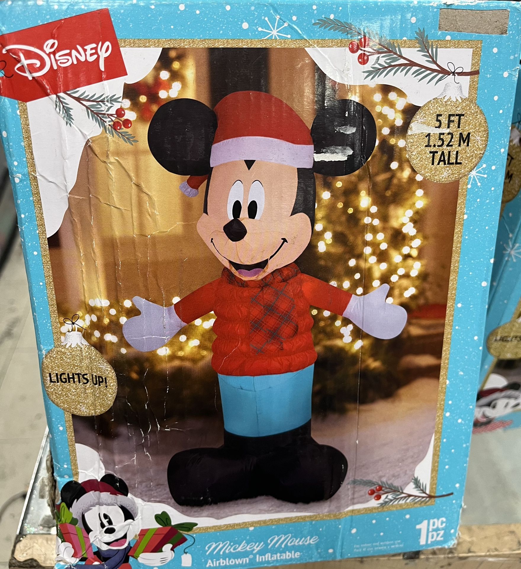 5 Ft Tall Christmas Inflatables Mickey Mouse