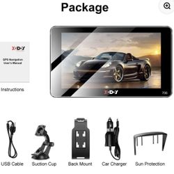 New XGODY GPS Navigation 7” Touchscreen System for car or truck 8GB Mem 256 RAM