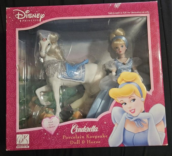 Cinderella Porcelain Keepsake Doll & Horse