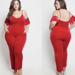 1x Red Velvet Jumpsuit 