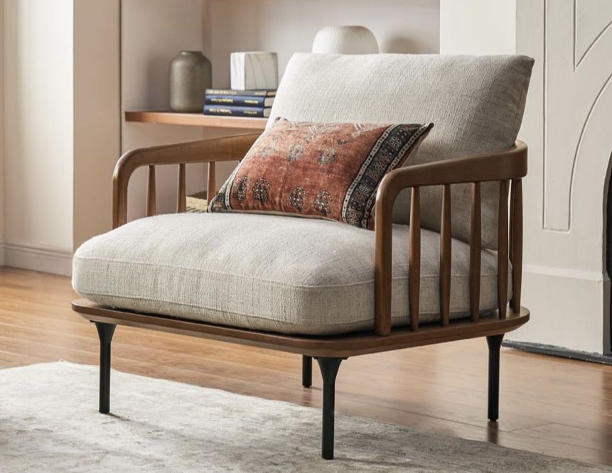 Castlery Wayne Arm Chair Opal Beige Color